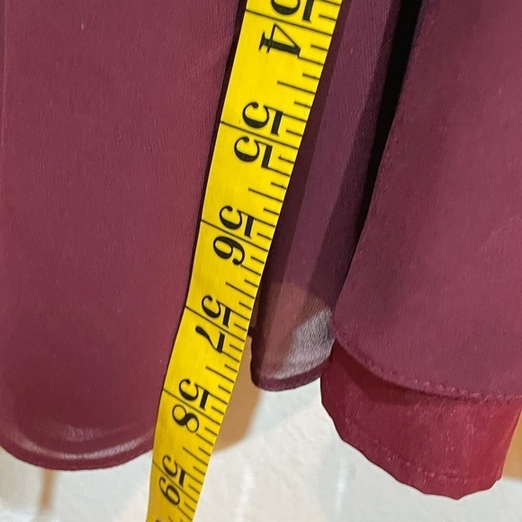 Bill Levkoff 7016 Pleated Bridesmaid Gown 12 Wine Modest long dress maxi - Picture 10 of 10